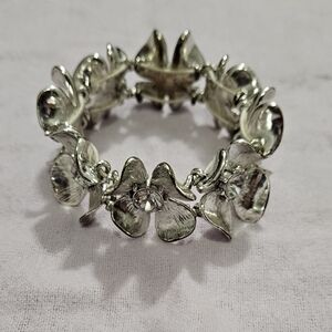 Floral Silver Bracelet